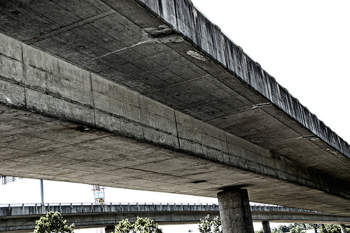 crumbling overpass