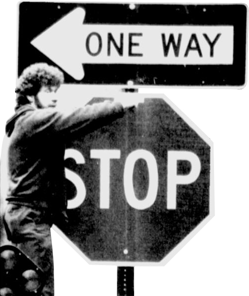 one way sign 1987