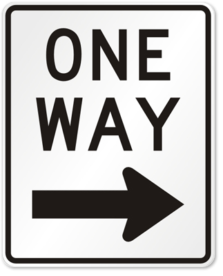 one way sign 2000s