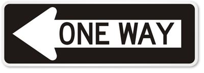 one way sign 2000s