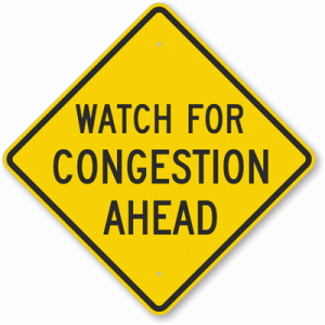 Traffic-congestion-sign Watch For Congestion Sign
