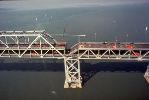 Collapsed Bay Bridge during '89 earthquake Collapsed Bay Bridge during '89 earthquake