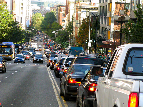 Traffic jam in Seattle