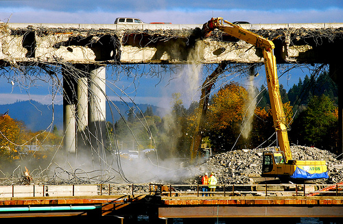 interstate demolition in Eugene, OR